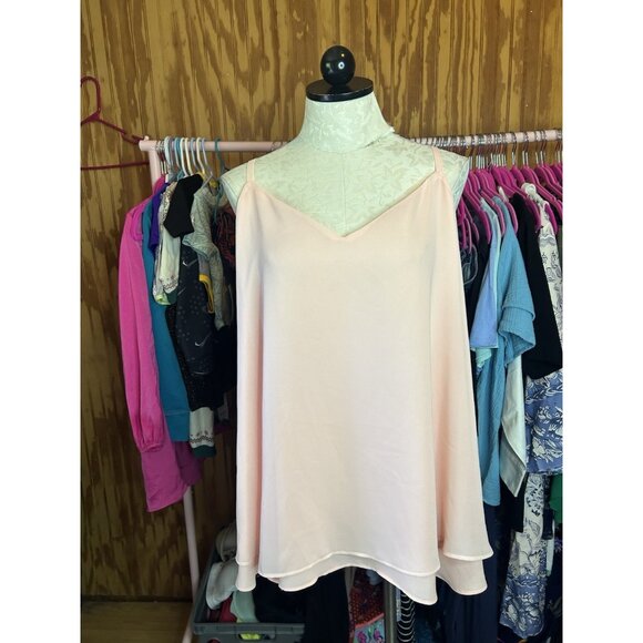 TORRID Sophie Blush Chiffon Double Layer Swing Cami Top Plus Size 3 (3X) NWT - Picture 2 of 11